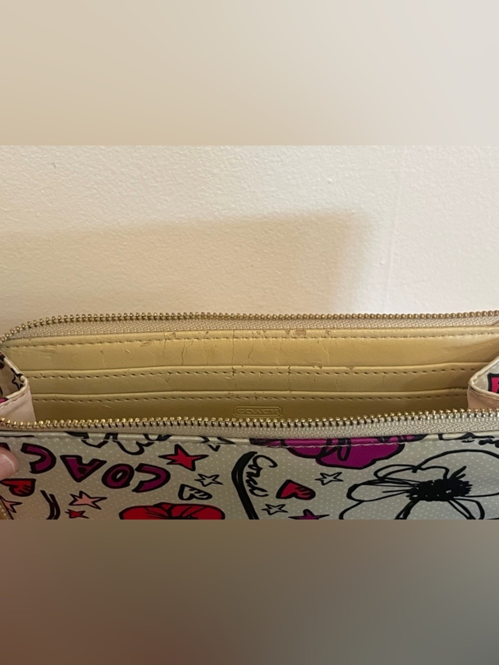 Vintage Coach Poppy Kyra Floral Graffiti Sateen Wallet Wristlet Y2K Rare - Picture 11 of 16